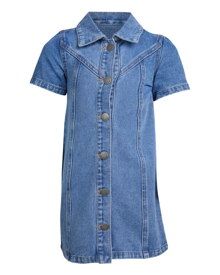eve denim dress Sunny Denim Dress Light Blue All About Eve Clothing