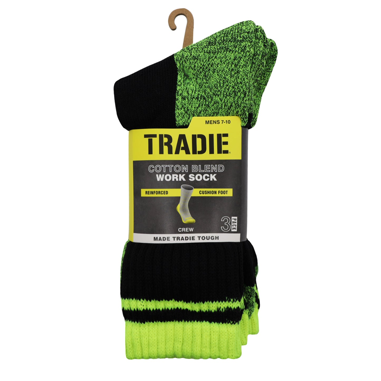Tradie Cotton Blnd Worksock 3pk