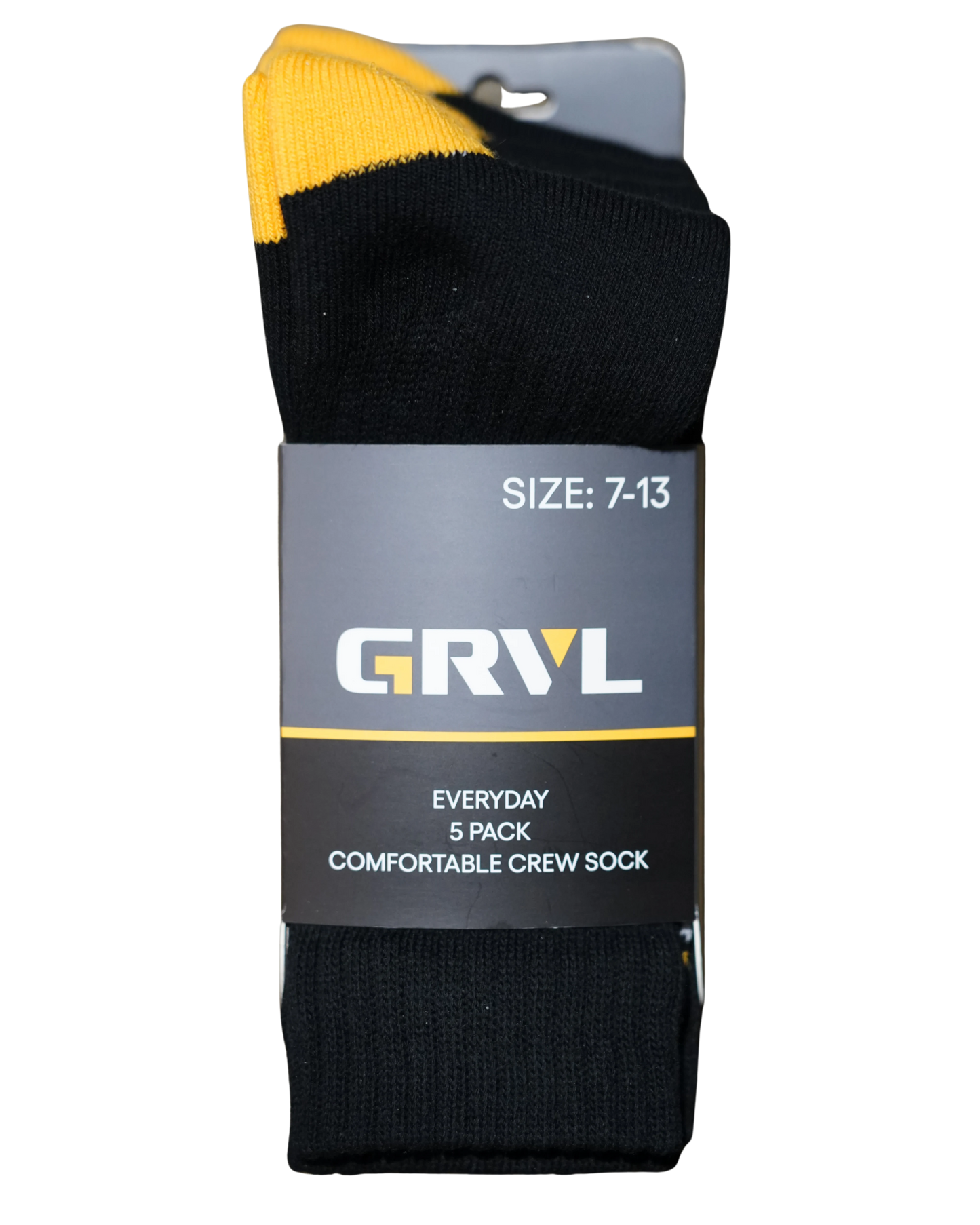 GRVL Everyday Comfortable Crew Sock- 5PK