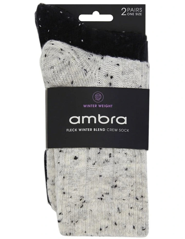 Ambra Fleck Winter Blend Crew Sock