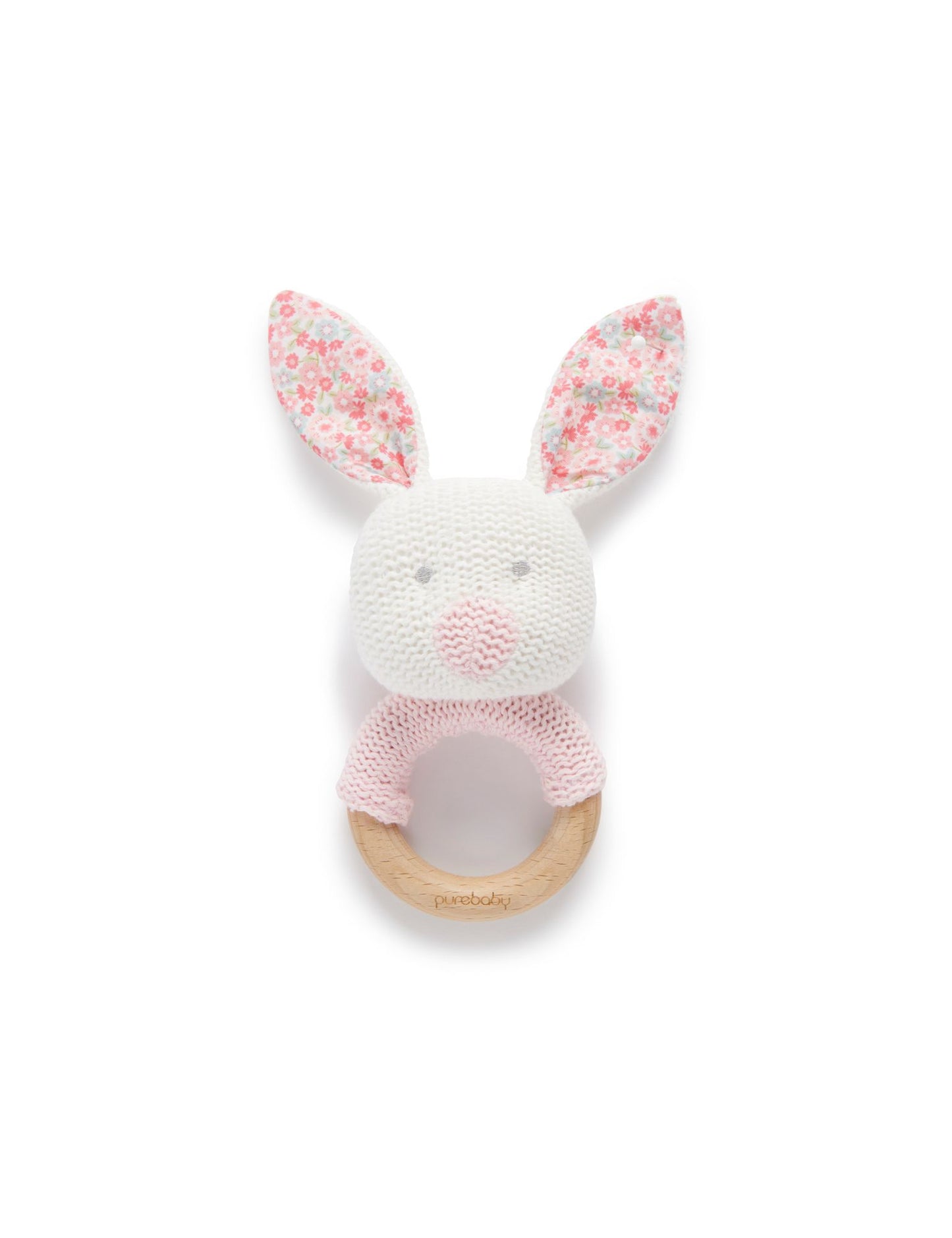 Purebaby Beechwood Knitted Rattle