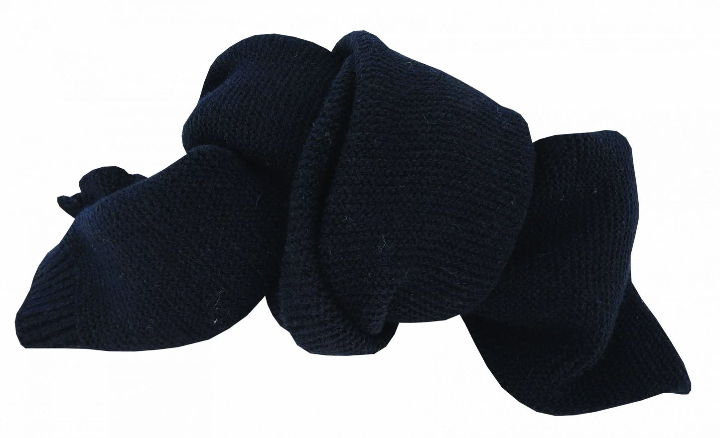Avenel Purl Knit Scarf w Ribbed End