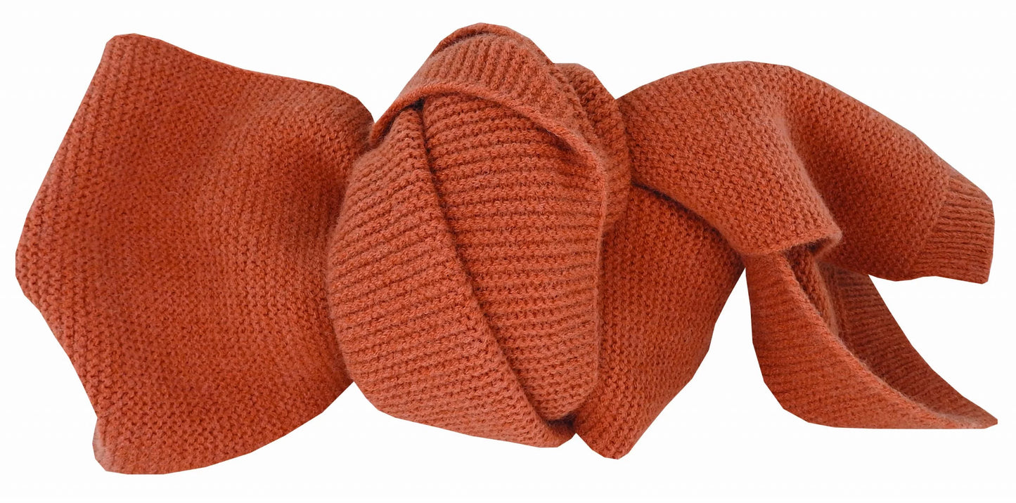 Avenel Purl Knit Scarf w Ribbed End
