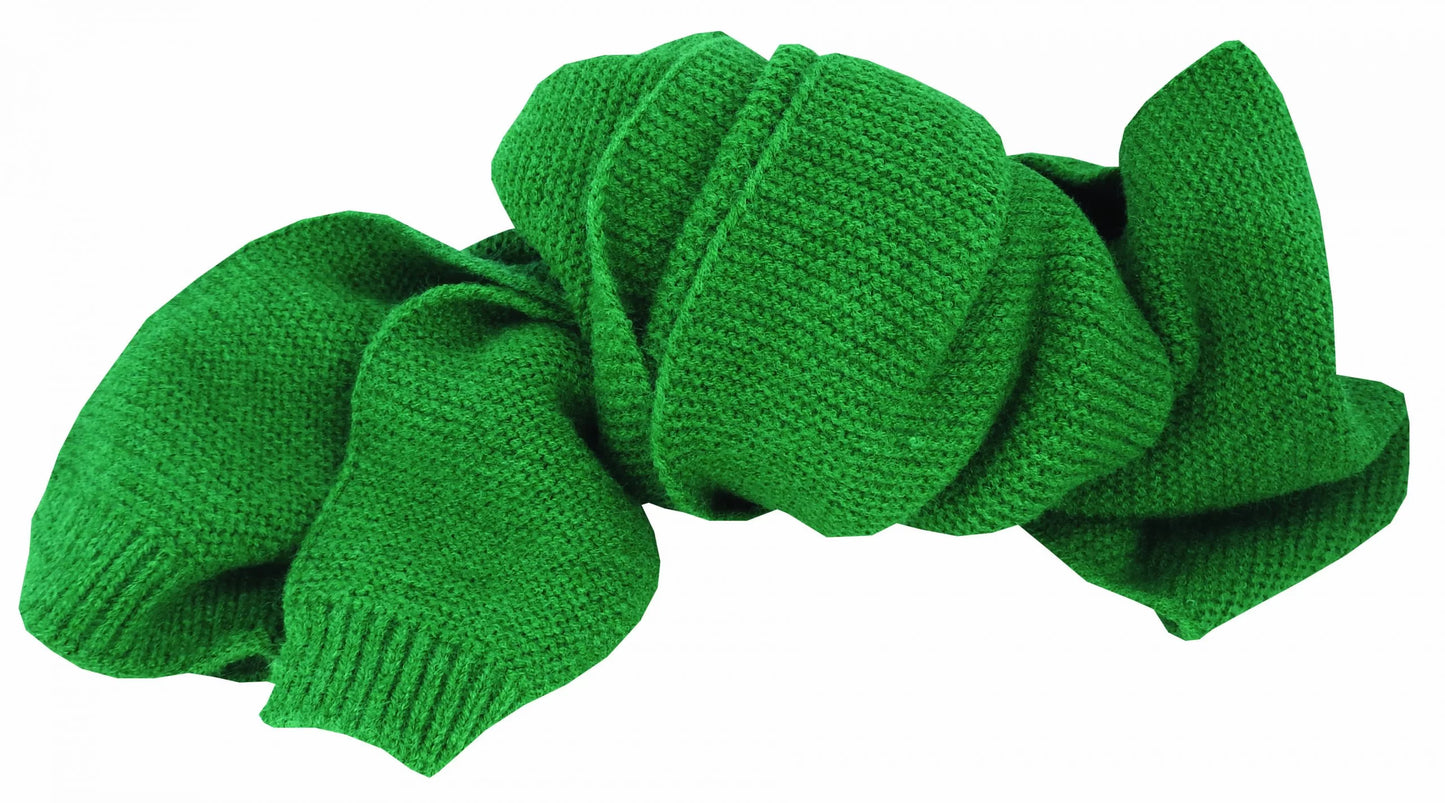Avenel Purl Knit Scarf w Ribbed End