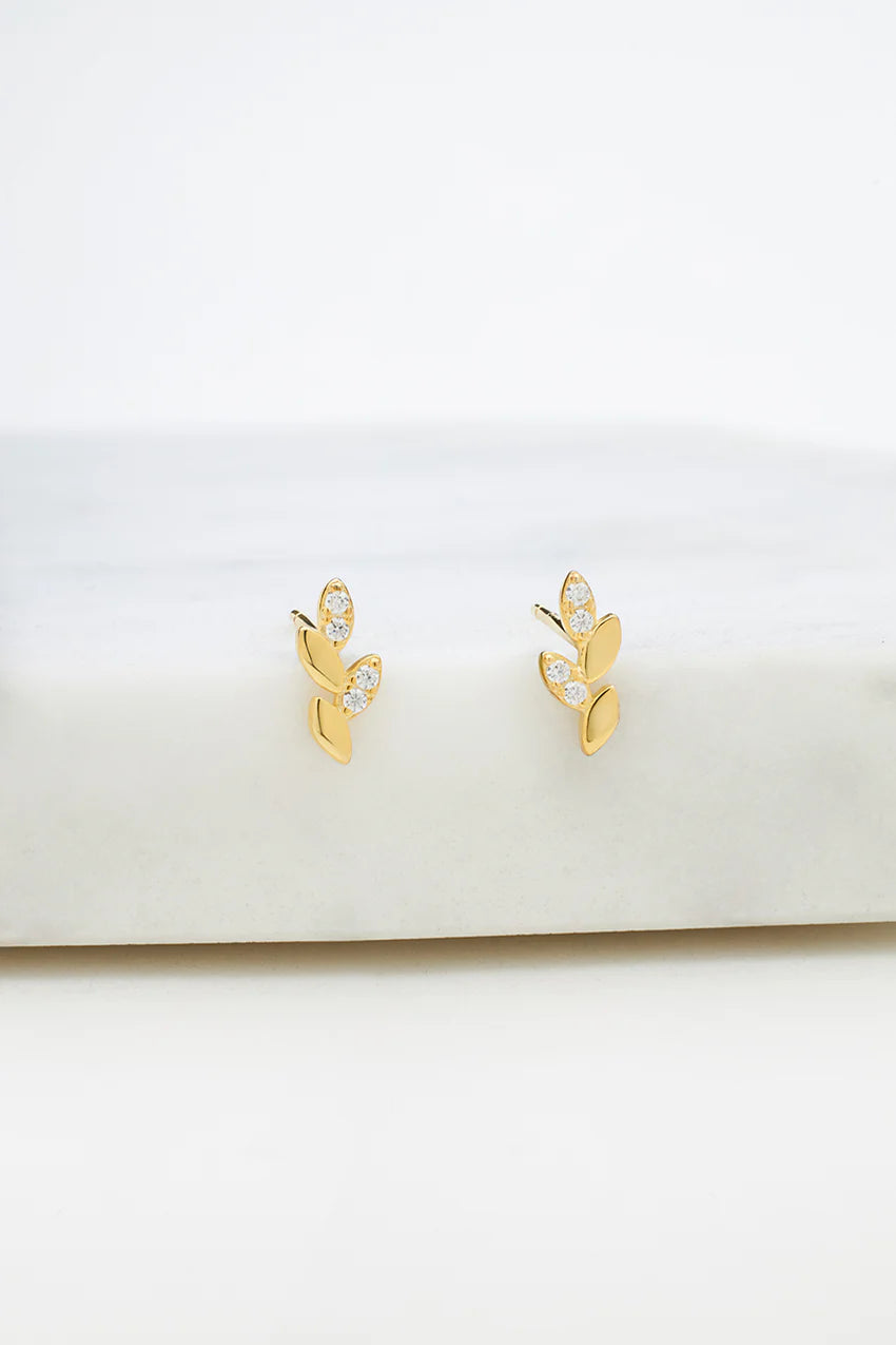 Zafino Crystal Leaf Stud