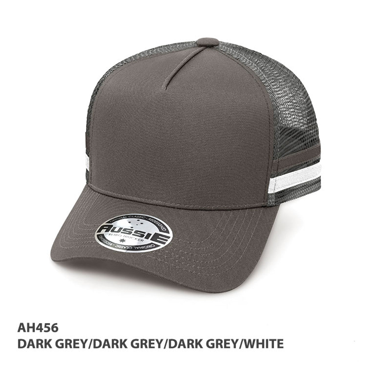 Grace Collection A-Frame Striped Trucker Cap
