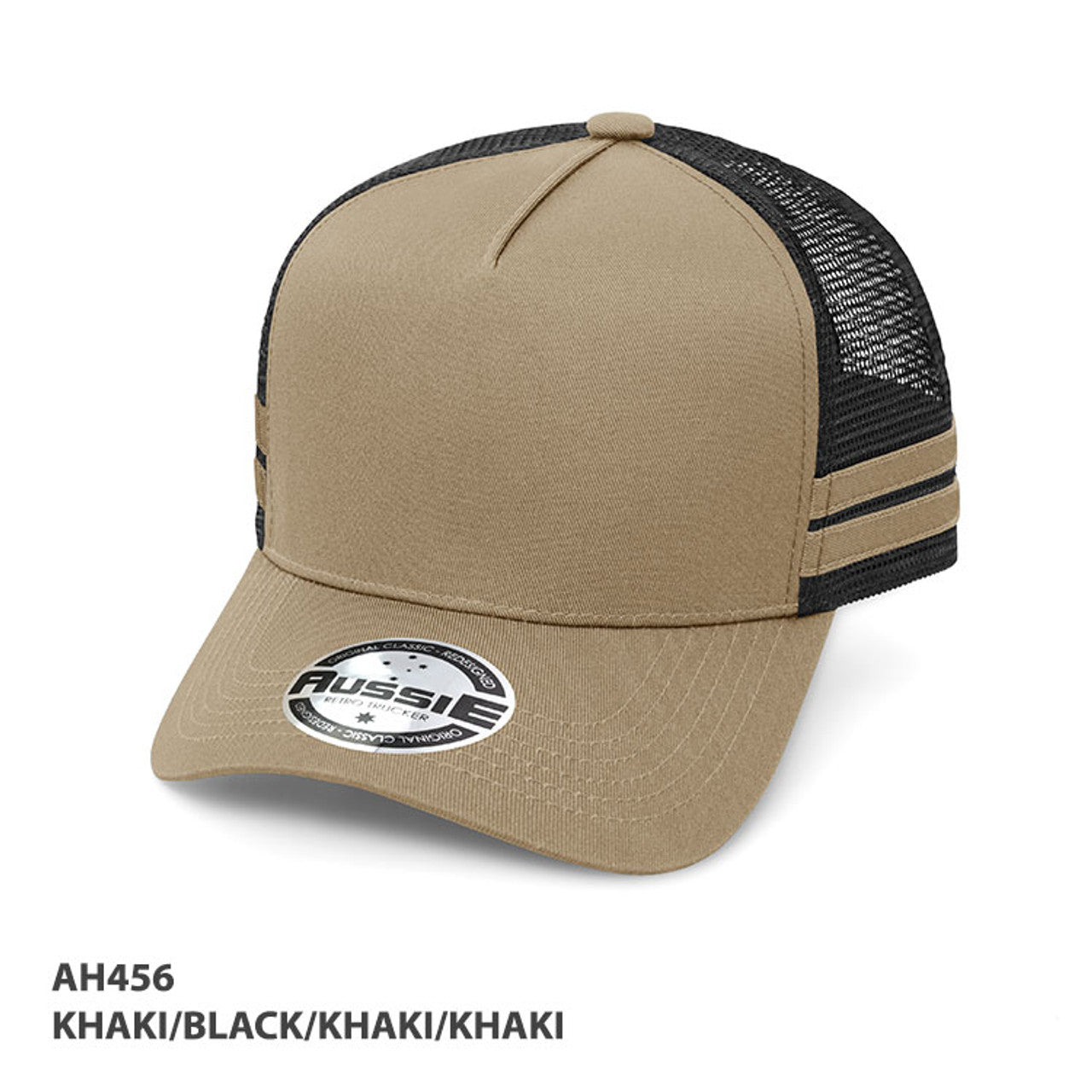 Grace Collection A-Frame Striped Trucker Cap