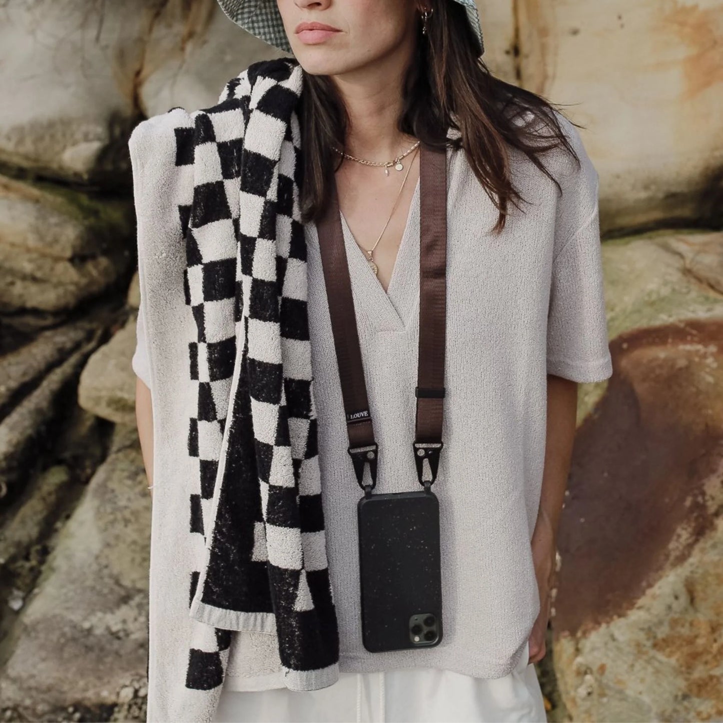 Louve Collection Phone Crossbody Lanyard