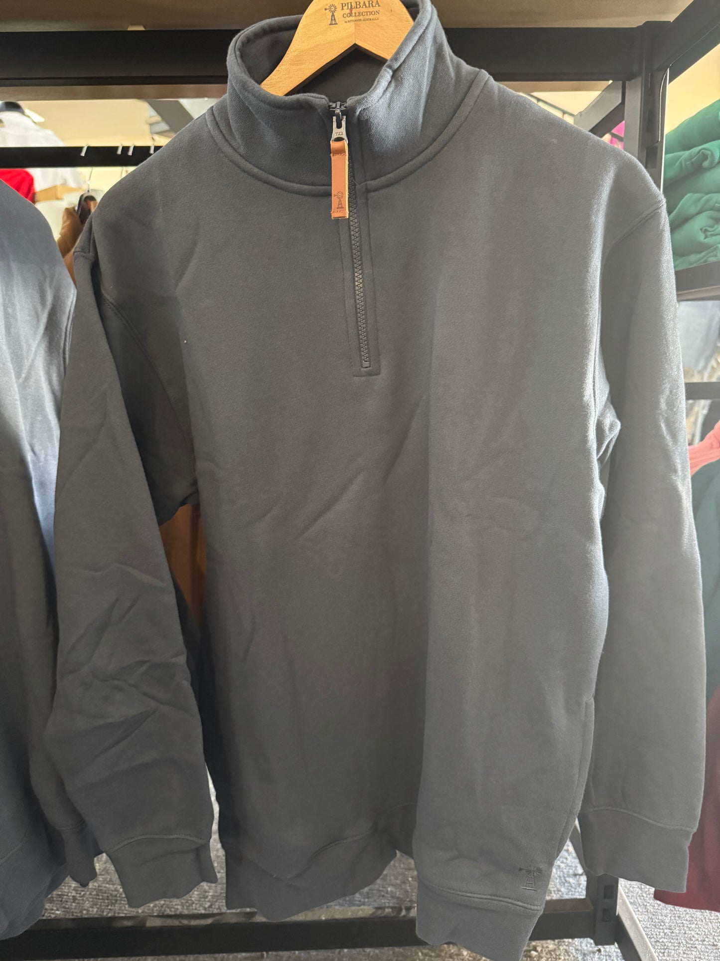 Pilbara Mens Classic Zip C/F Jumper