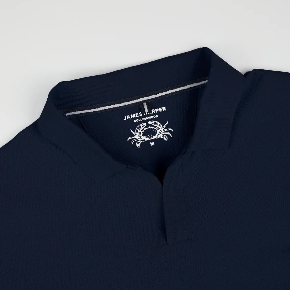 James Harper Open Collar Pique Polo