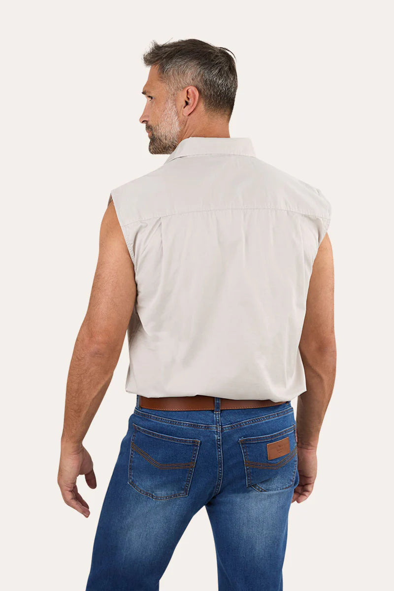 Ringers Western Rob Roy Mens Sleeveless Full Button Work Shirt