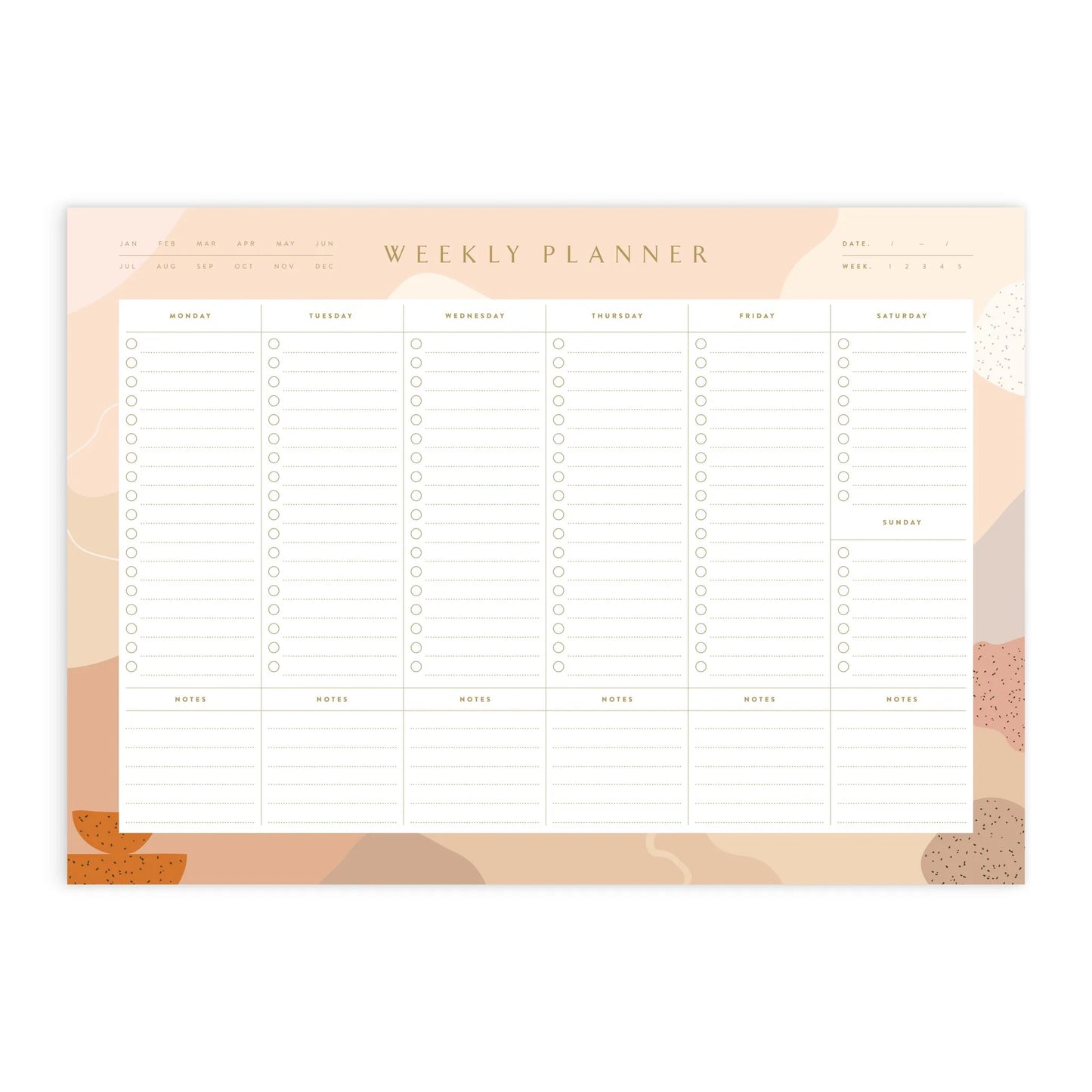 Fox & Fallow Still Life Weekly Planner Notepad