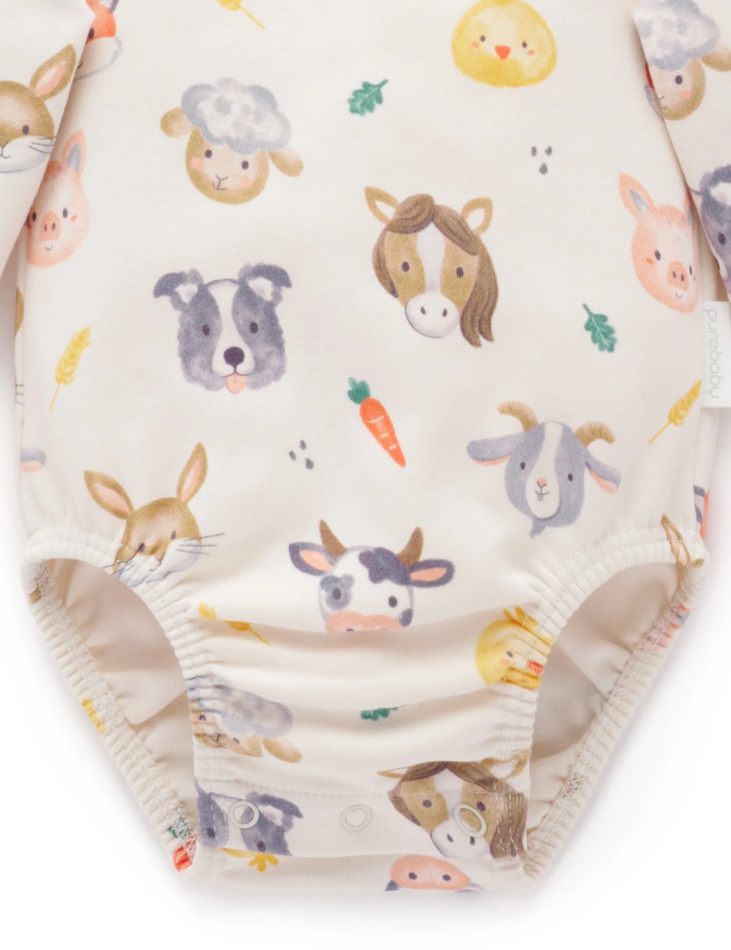 Purebaby Farm Friends Thick Bodysuit