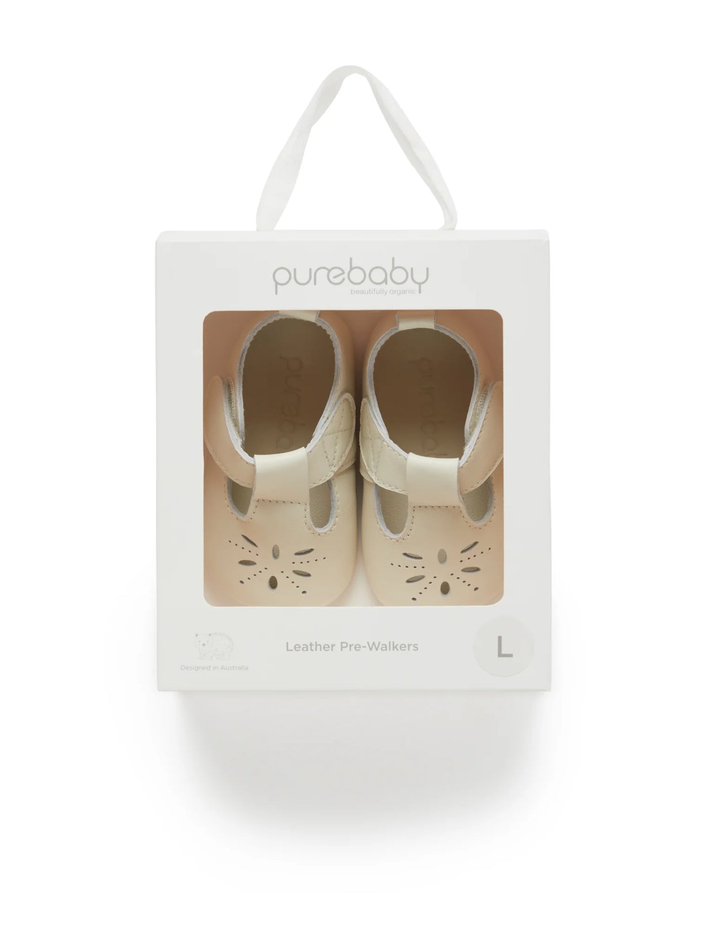 Purebaby Leather Eyelet T-Bar