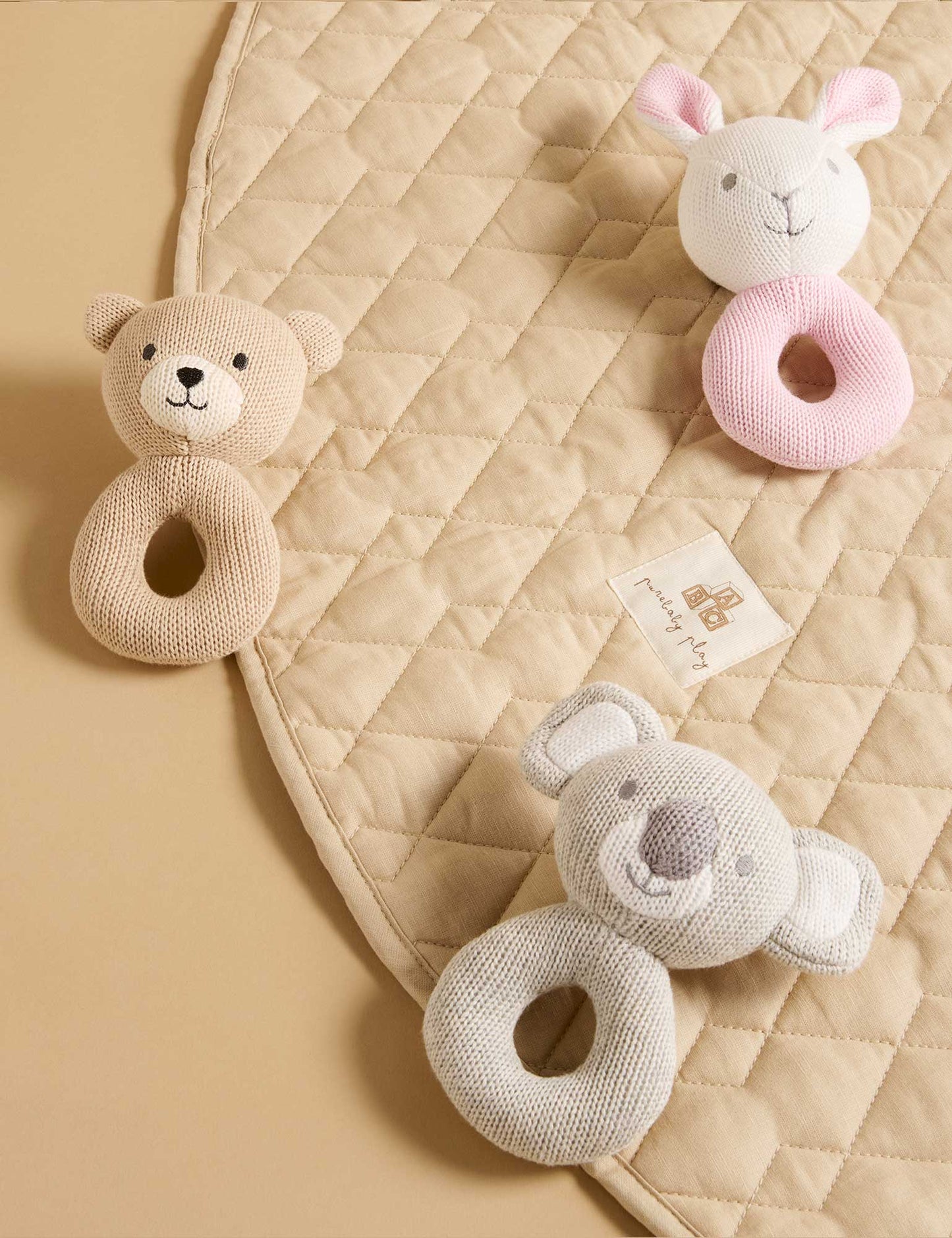 Purebaby Knitted Rattle