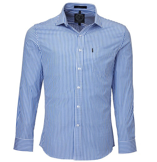 Pilbara Mens Long Sleeve Stripe Shirt
