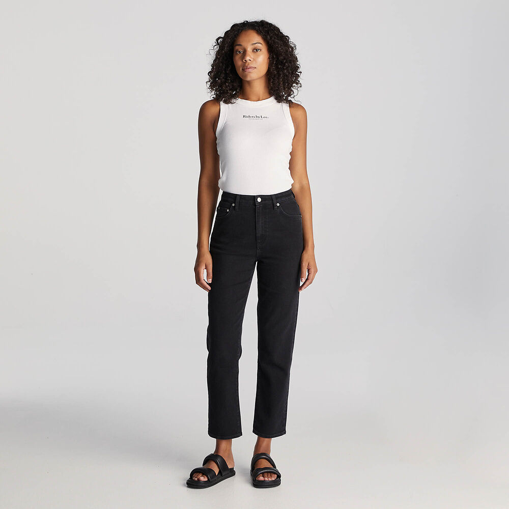 Riders Hi Slim Straight Crop Jeans