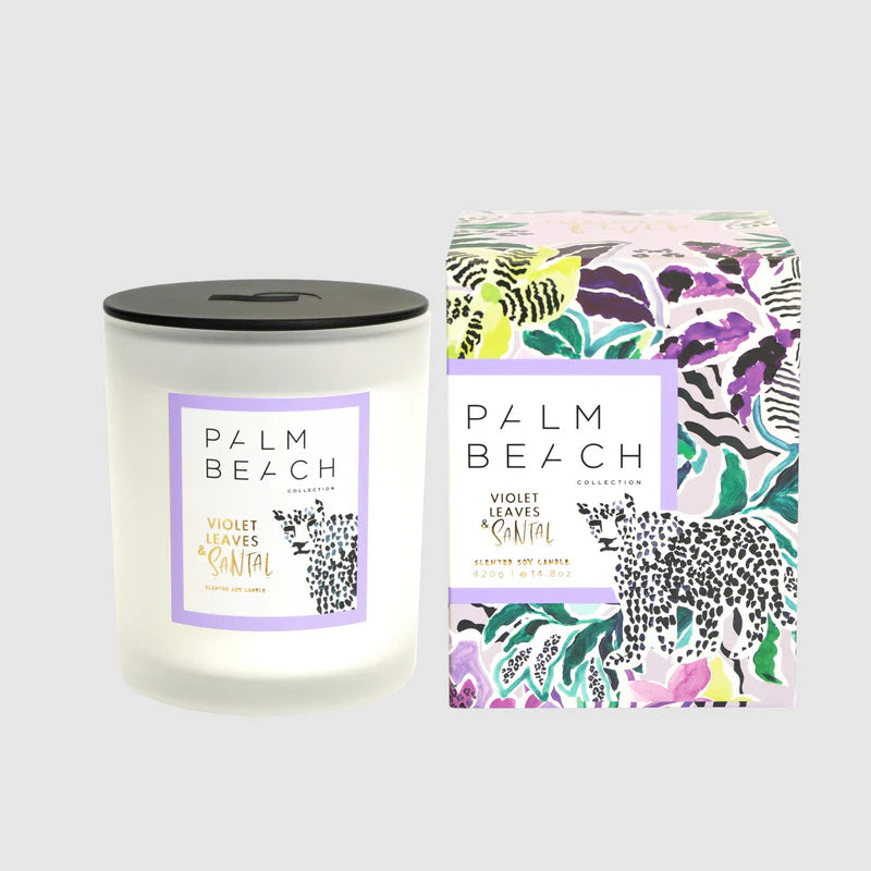 Palm Beach Violet Leaves & Santal 420g Standard Candle