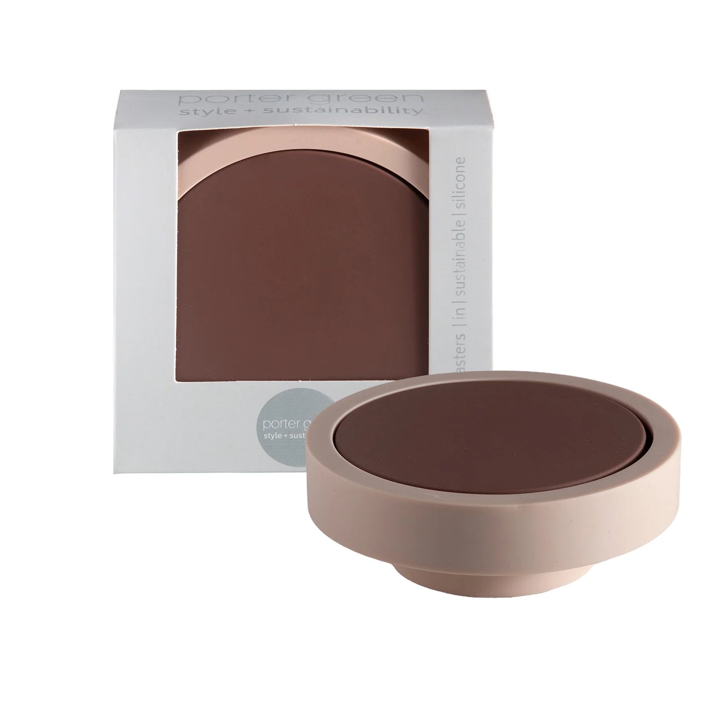 Porter Green Silicone Coasters