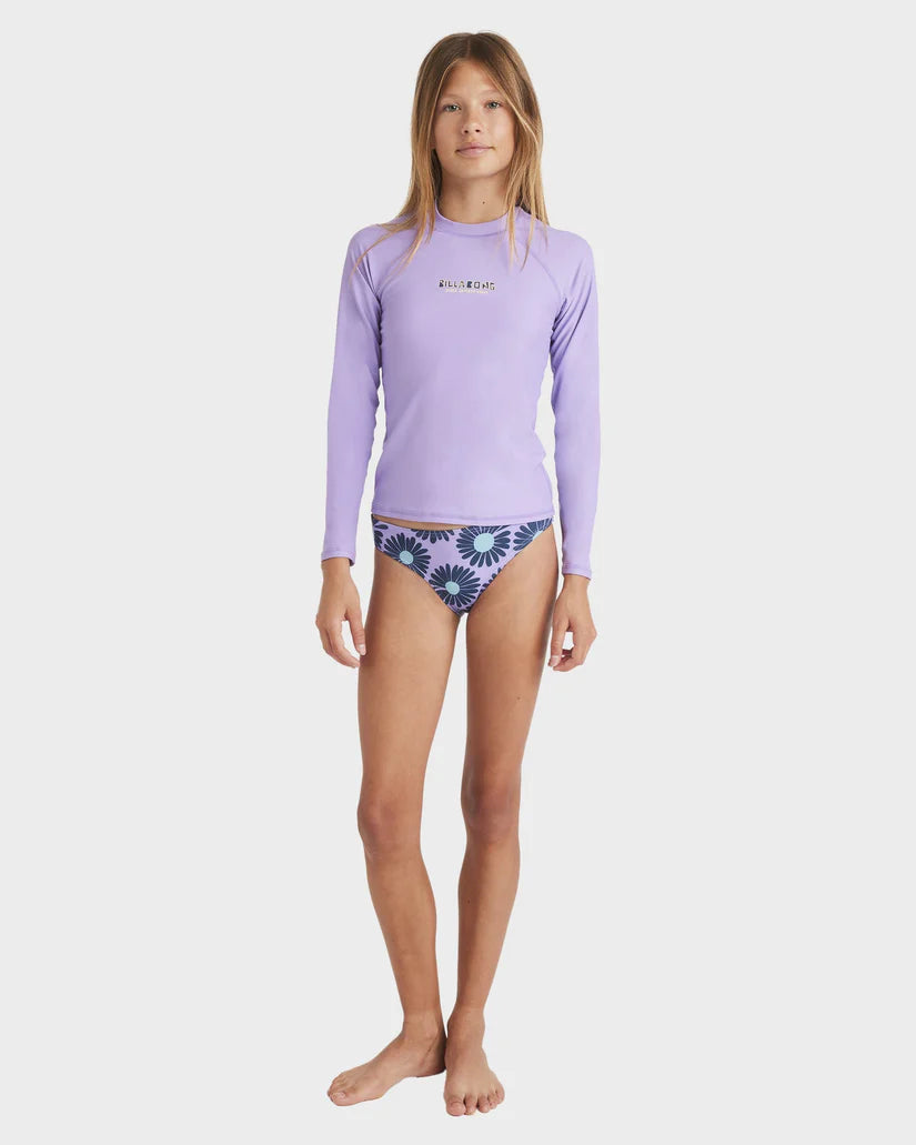 Billabong Girls Heat Wave LS Rash Vest