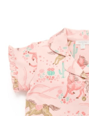 Purebaby Ruffle Button Up Pj Set