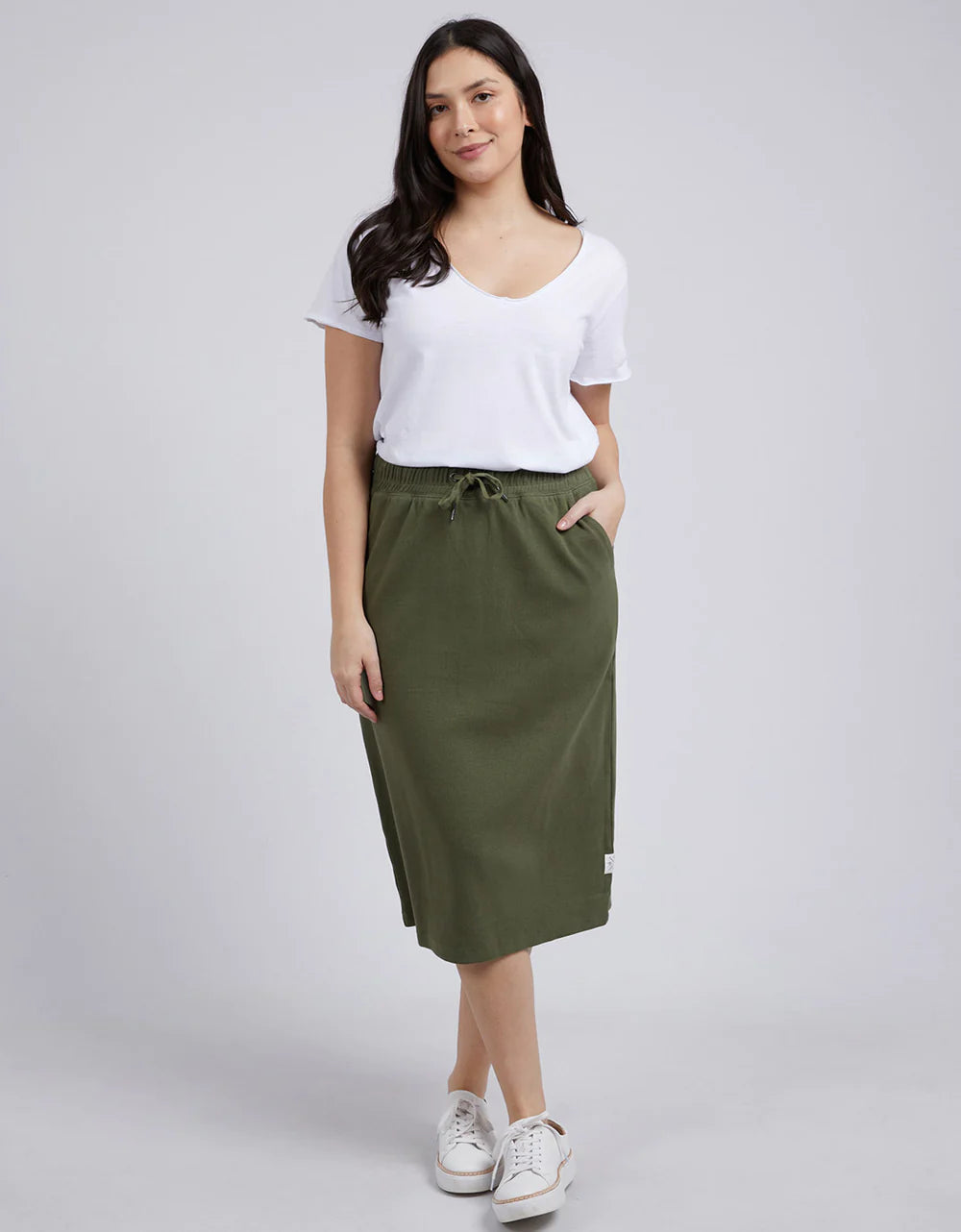 Elm Rib Midi Skirt