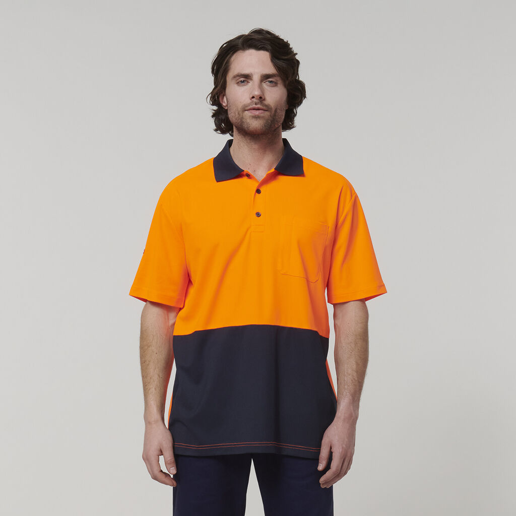 Hard Yakka Mens S/S Hi Vis Polo