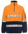 JB 1/2 Zip Hi vis w Tape Fleecy