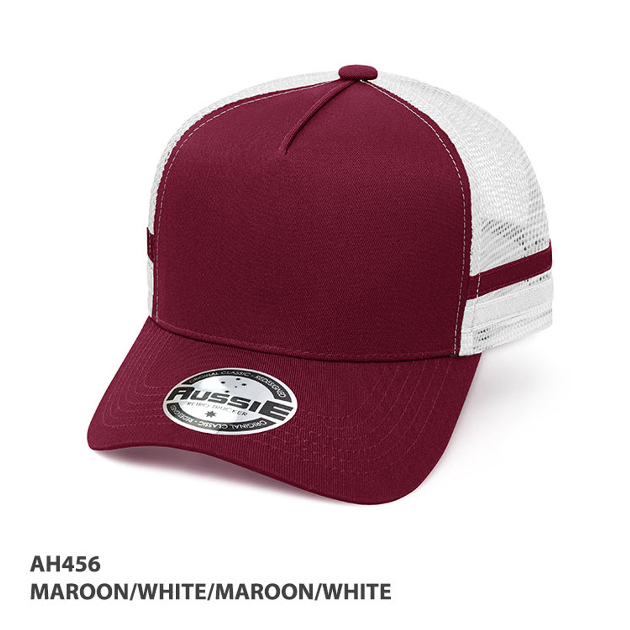 Grace Collection A-Frame Striped Trucker Cap
