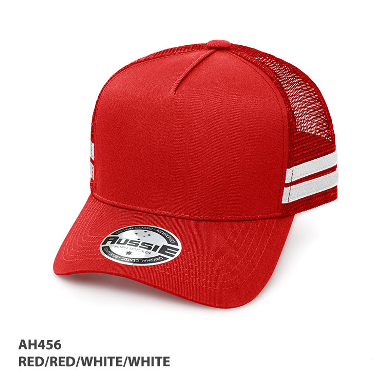 Grace Collection A-Frame Striped Trucker Cap