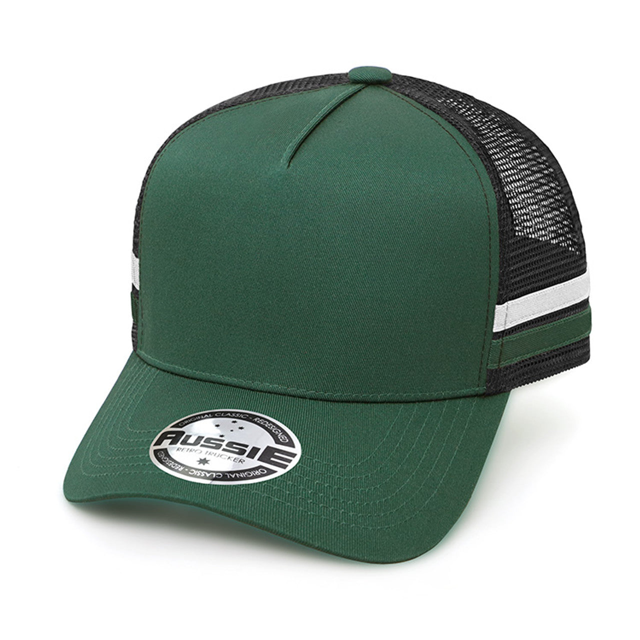 Grace Collection A-Frame Striped Trucker Cap