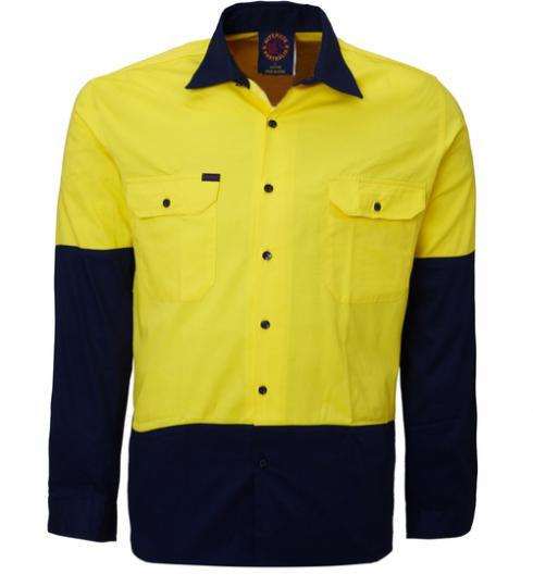 Ritemate 2Tone Full Open L/S Shirt