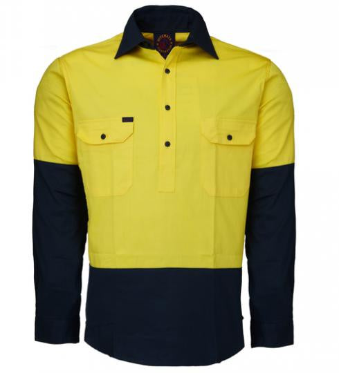 Ritemate 2Tone Half Open L/S Shirt