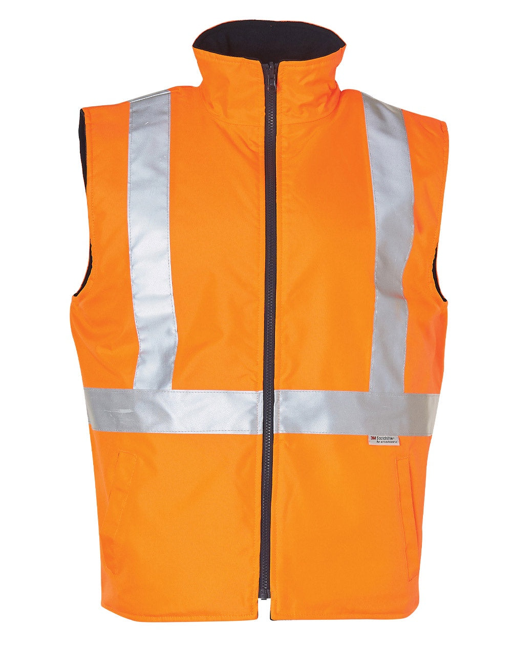 Shiny Hi Vis Reversible Vest with Tape