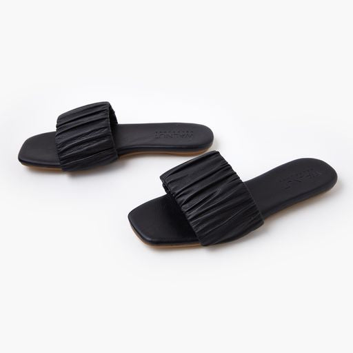 Walnut Reese Leather Slide