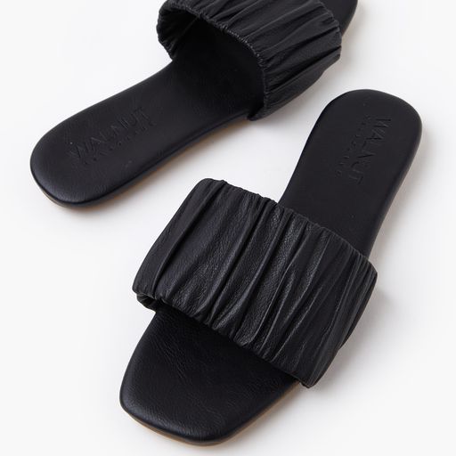 Walnut Reese Leather Slide