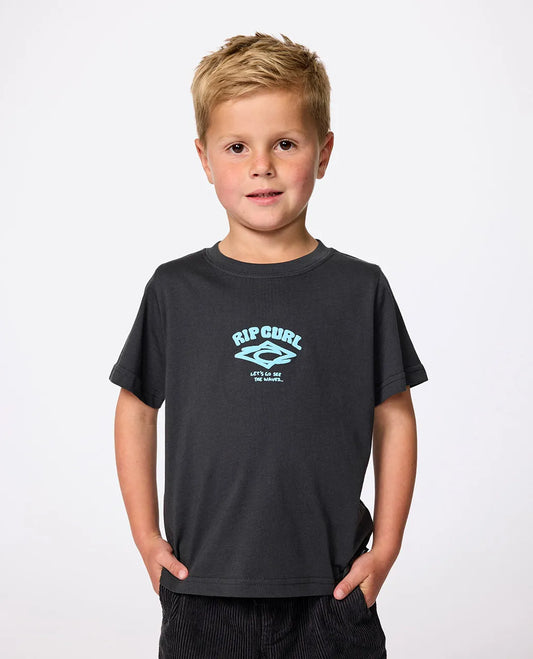 Ripcurl Wave Dayz Logo Tee- Boys