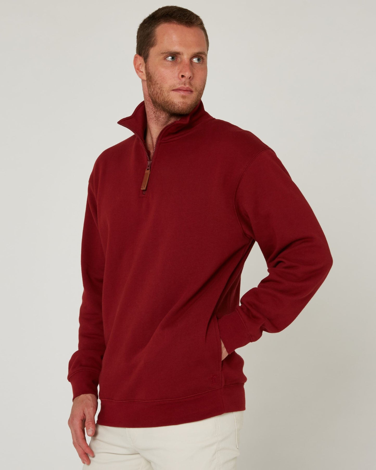 Pilbara Mens Classic Zip C/F Jumper