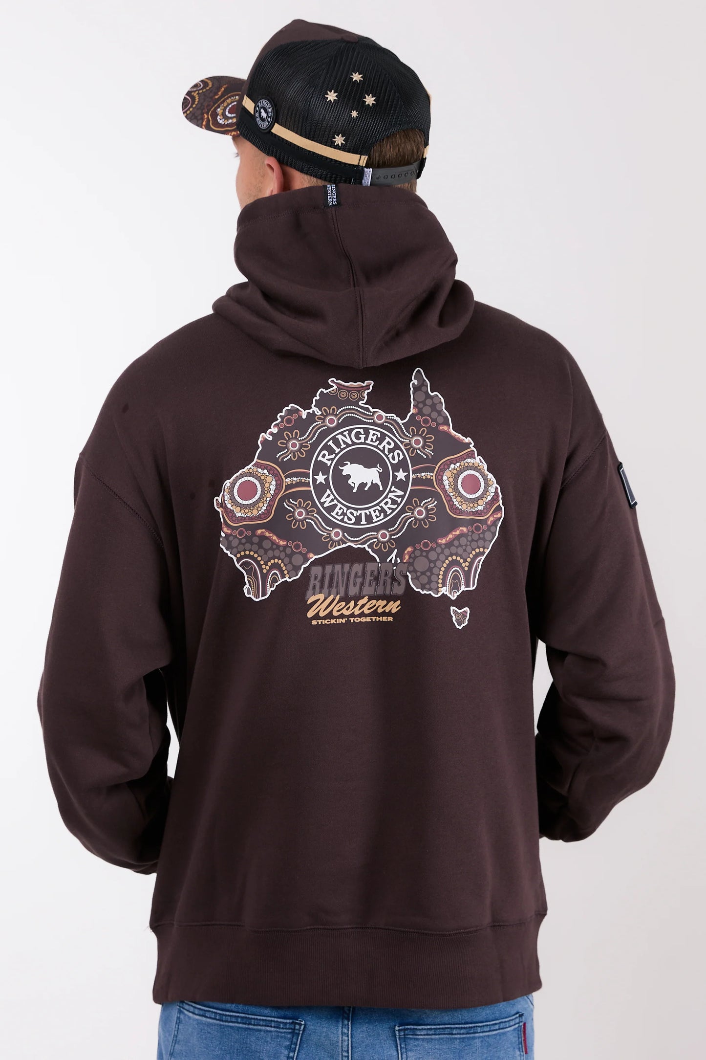 Ringers Western Garbala Mens Oversized Pullover Hoodie