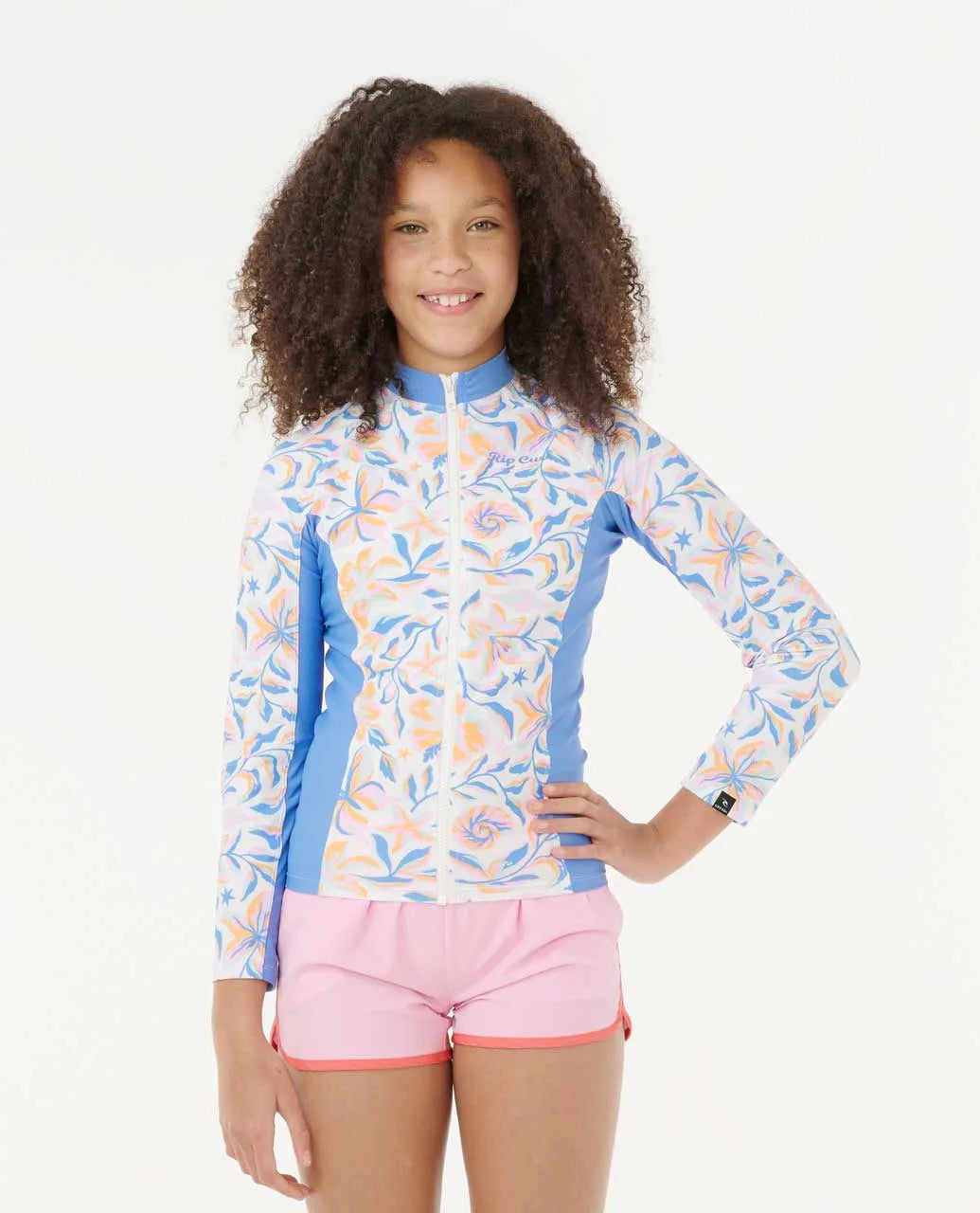 Ripcurl Sunset Sky Zip Through Rash Vest- Girls