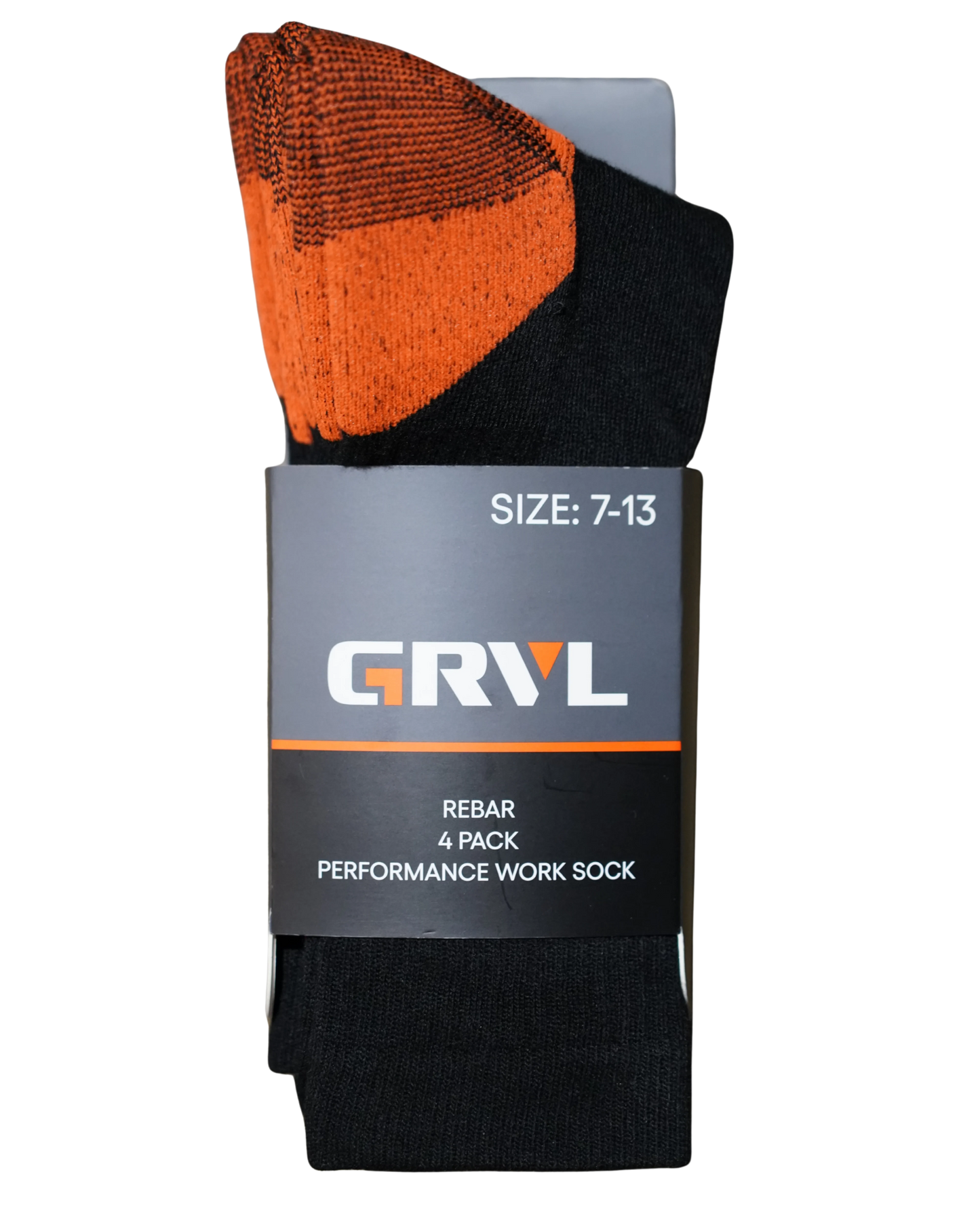 GRVL Rebar Performance Work Sock- 4PK