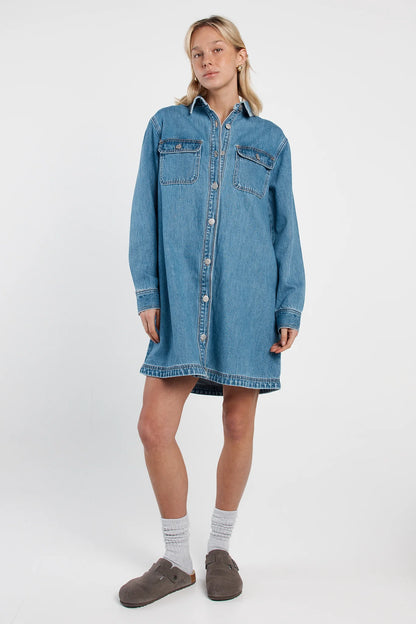 Sass Aveline Denim Shirt Dress
