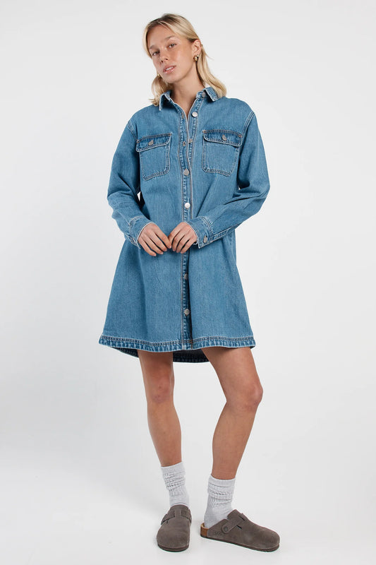 Sass Aveline Denim Shirt Dress