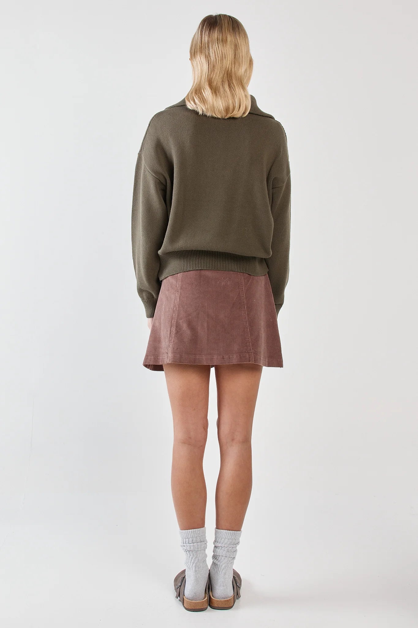 Sass Parco Cord Mini Skirt