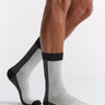 Ambra Mens Two Tone Crew Sock
