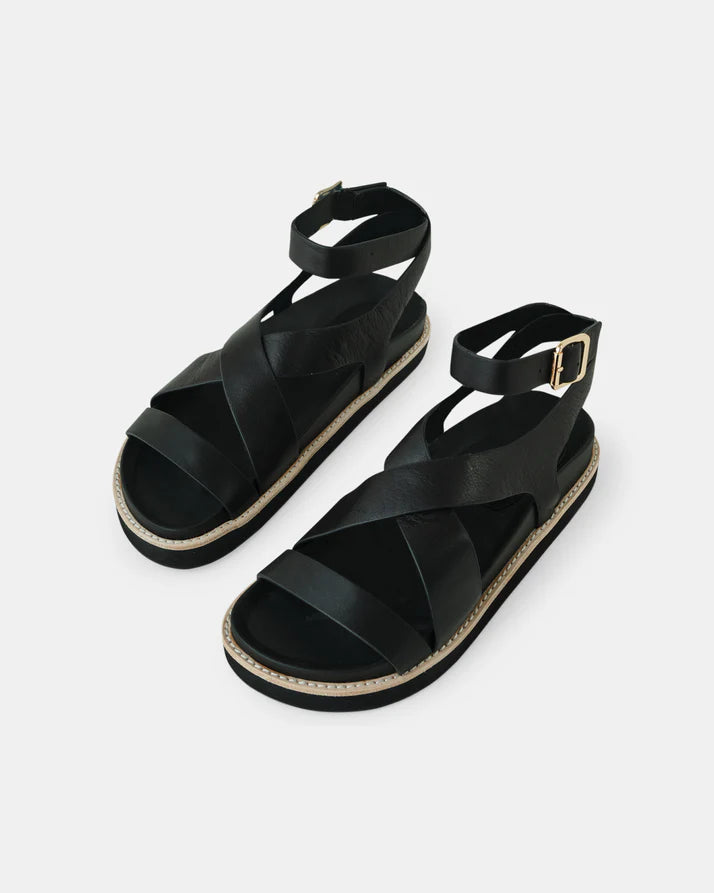 Walnut Melbourne Pilar Leather Sandal