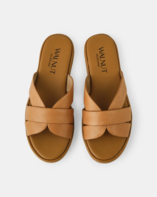 Walnut Melbourne Lola Leather Slide