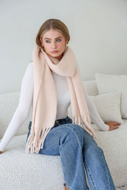 Isle Plain Snuggly Tassel Scarf