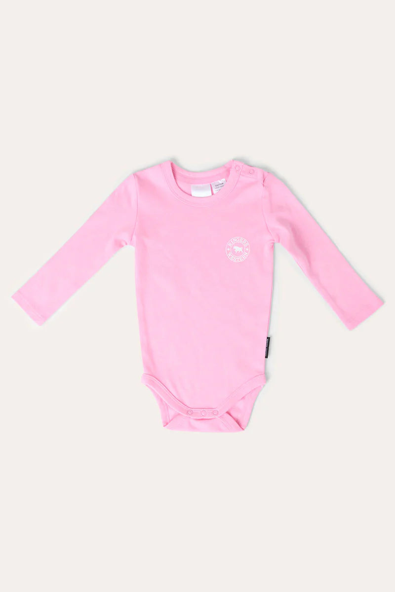 Ringers Western Lil' Rascal Babies Signature Bull LS Romper
