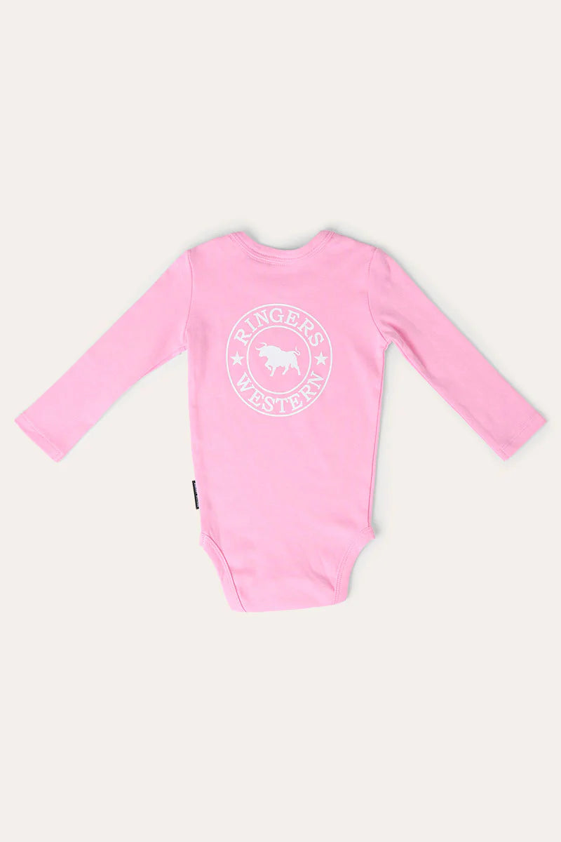 Ringers Western Lil' Rascal Babies Signature Bull LS Romper